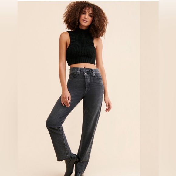 AGOLDE High-Rise Criss Cross Jeans